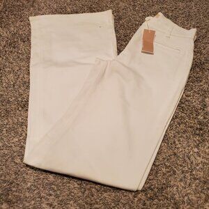 NWT Michael Kors Collection Straight Leg White Pants 2